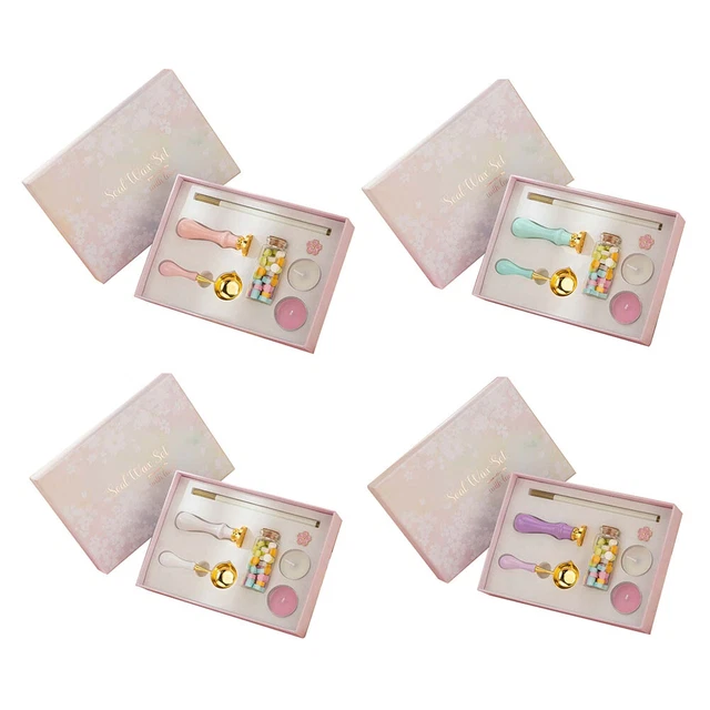 Sakura Vintage Lacca Vernice Fuoco Set Sigilli Timbro Cera Scatola Regalo per Inviti