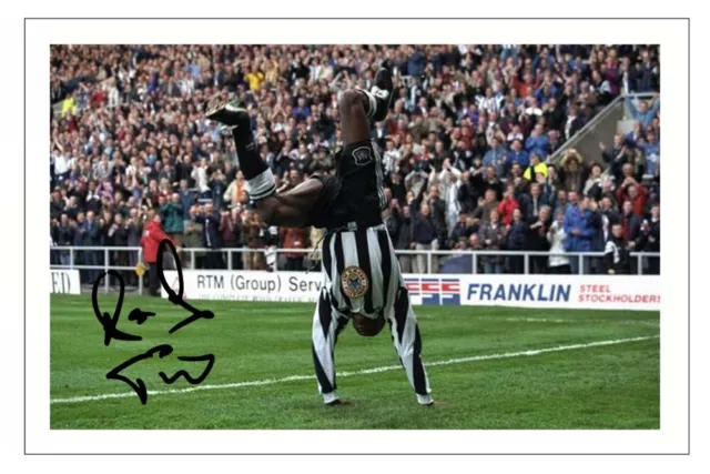 FAUSTINO ASPRILLA Signed Autograph PHOTO Signature Print NEWCASTLE UNITED Tino