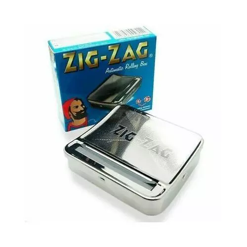 Zig Zag Automatic Cigarette Tobacco Smoking Rolling Machine Case Tin Box