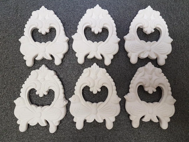 Pièces/fleur décoratives en plâtre, 6 pièces, décoration intérieure, design de plafond, design artistique