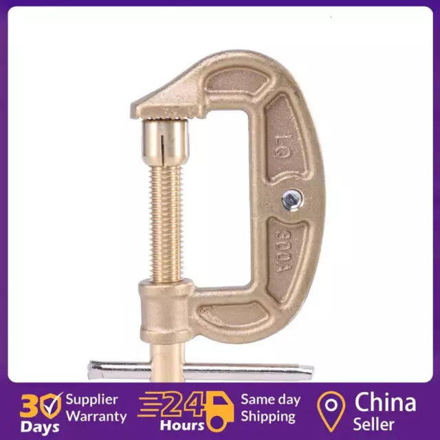 300A Ground Clamp G-shaped Brass Electrode Clamp Canle Clip Welder Machine Tools