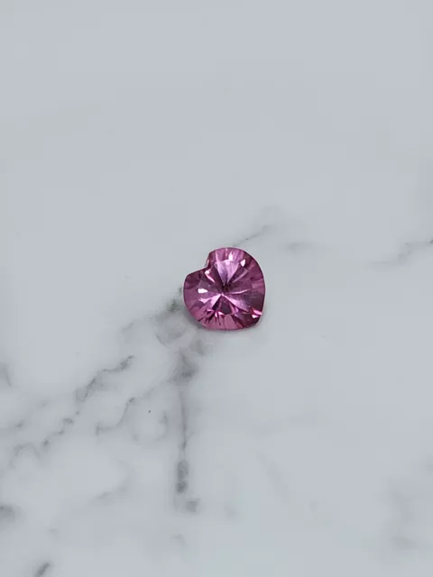 Candy Pink Natural Topaz 10mm Concave Heart Cut Brazil 4.56 Cts HOT