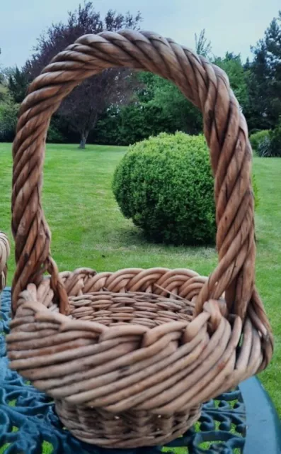 Beautiful and Unique Antique French 19th Century Gathering Market Basket