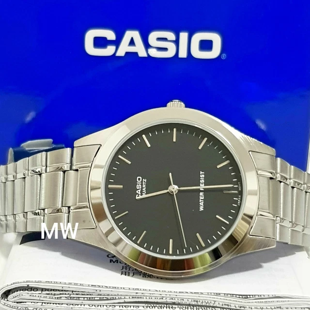 CASIO MAN WATCH Steel New Vintage Analog Dress Black Mtp1128A1 Mtp
