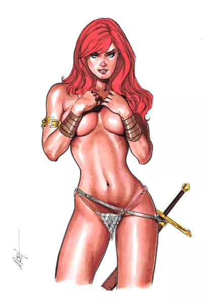 Red Sonja! Original Art by MC Wyman