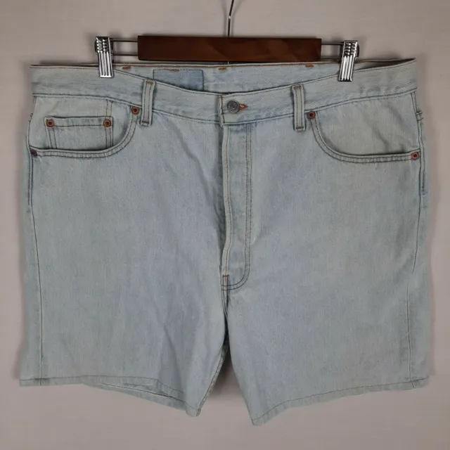 Levi's 501 Shorts Men's 38 Made in USA 1994 Button Fly Light Wash Denim Vintage
