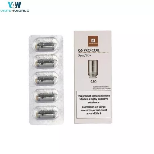 Green Sound EGO GS G6 Pro Coils 0.5Ω Replacement Coil Heads - Pack Of 5pcs/Box -