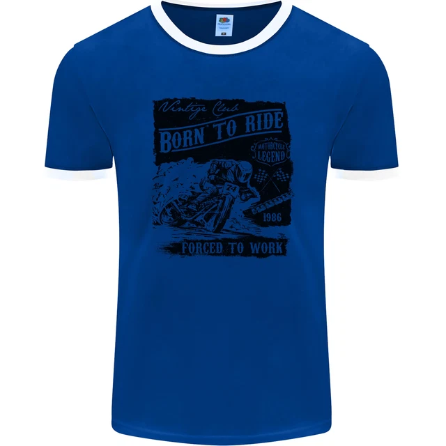 Cafe Racer Biker Motorcycle Motorbike Mens Ringer T-Shirt FotL