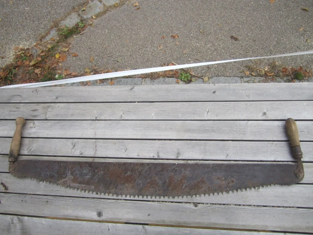 Antike Säge Blattsäge Scheune Deko Sägewerk Schreiner Zimmerer 3