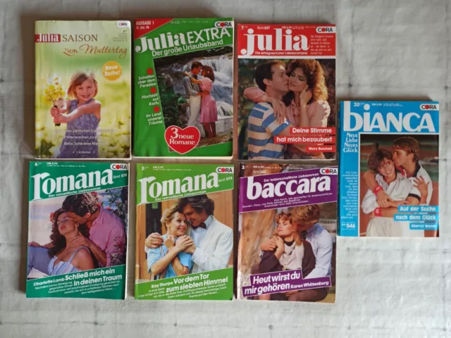 Paket 1  =  11 Cora-Romane in 7 Bänden Julia  Romana Bianca Baccara