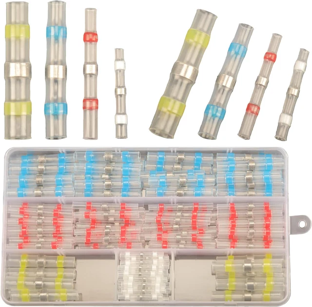 150Pcs Connecteur Bout À Bout De Fil Thermorétractable, Cosses Electriques À Ser