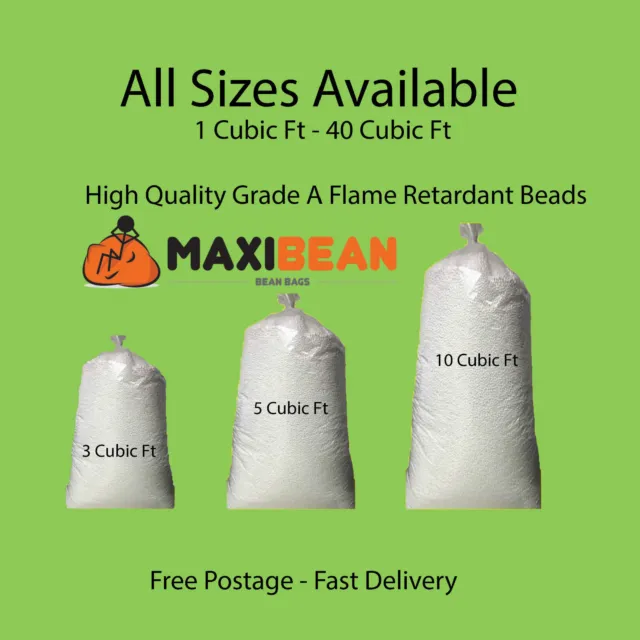 BEAN BAG REFILL POLYSTYRENE FIRE RETARDANT FILLING TOP UP BEADS BOOSTER TOP  UP