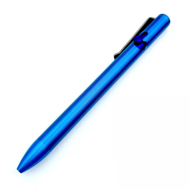 TACTILE TURN - Titanium Bolt Action Standard Size Pen 29v Blue Ano ...