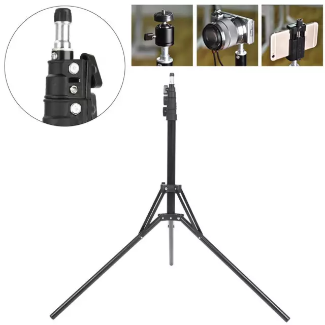 Lampenstativ Blitzstativ Lichtstativ 48-200cm mit 1/4'' Gewinde für Fotostudio