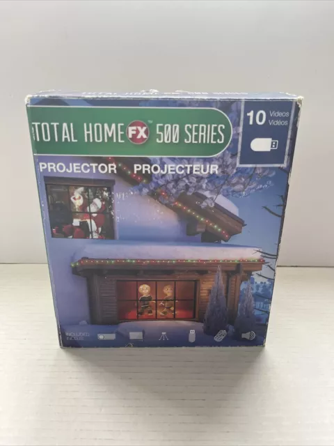 Total Home FX 500 Series Projector Kit Animated Window Holidays Christmas Read