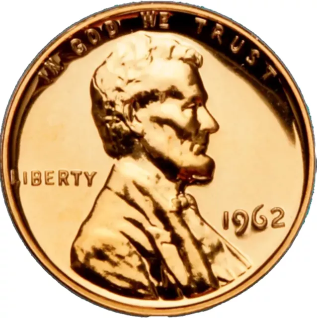 1962 Lincoln Memorial Cent Red Flashy Gem Proof Free Shipping W/ Tracking