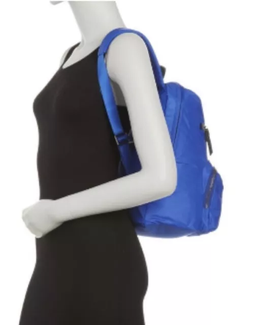 NWT Tumi Cora Backpack Shoulder Bag Dazzling Blue Nylon 5% Leather Trim New