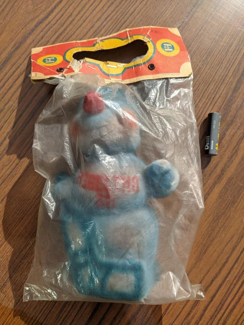 Soft toy Snowman - hockey player newspaper Izvestia 86 USSR