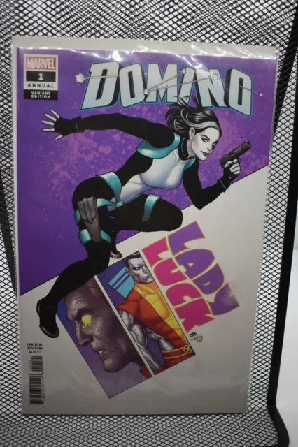 Domino Annual #1 Frank Cho Variant Marvel Comics 2018 Cable Colossus X-Men 9.4