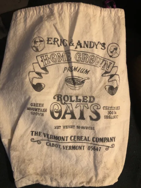 ERIC AND ANDY’S Homegrown Rolled Oats, Small Burlap Bag, Green Mountain ...