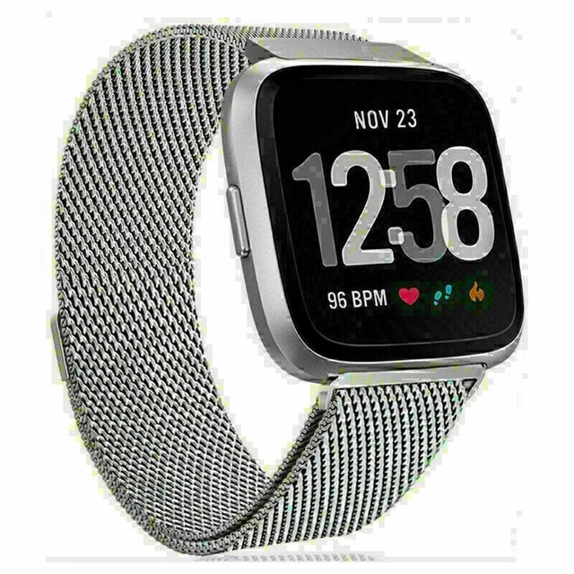 Stainless Steel Metal Mesh Loop Band Bracelet Strap For Fitbit Versa Smart Watch
