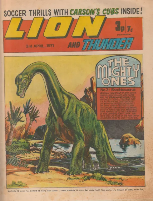 UK Comic: Lion and Thunder #3 3rd April 1971 - IPC Magazines