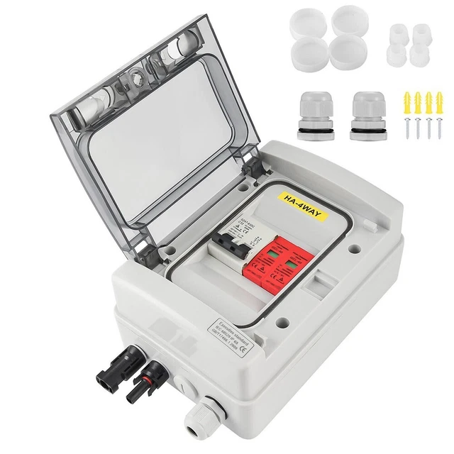 EJ.life Interrupteur DC Mini Disjoncteur Photovoltaïque avec Boîtier
