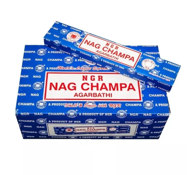 180g NAG CHAMPA Räucherstäbchen BLAU AGARBATHI 12 x 15g Räucherwerk  Nagchampa