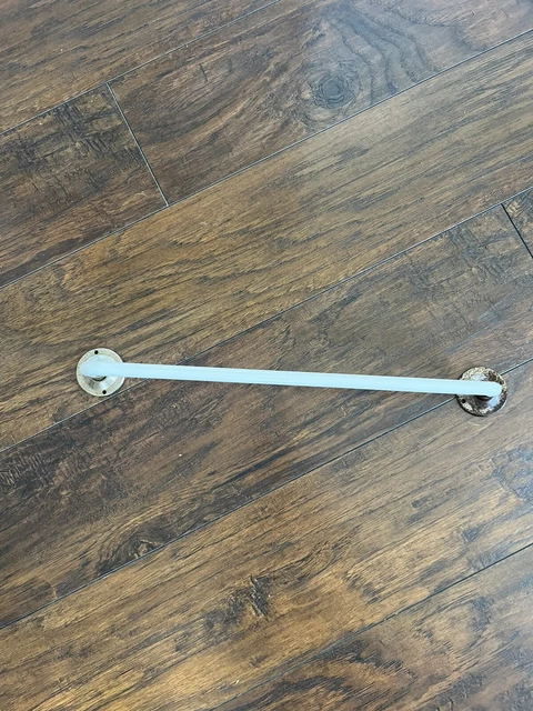 Antique Milk Glass Bathroom Kitchen Towel Bar Holder with Brackets