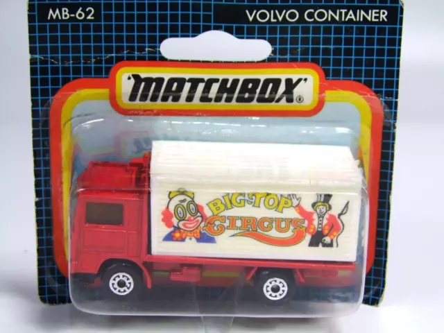 Matchbox Volvo Container Lorry Truck, MB62, Big Top Circus