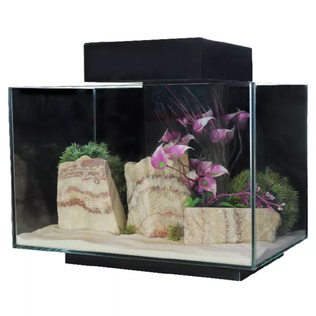 Aqua One Platform 21 Aquarium Fish Tank Black with Filter & LED Lighting Fresh