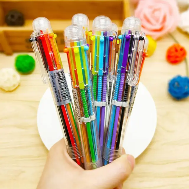 1pcs Multi-color 6 in 1 Farbe Kugelschreiber Kugelschreiber Kinder DE
