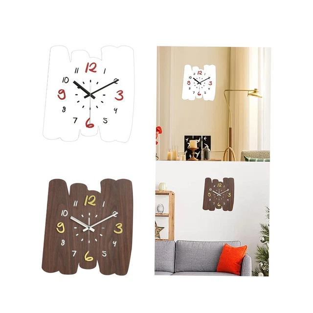 Nicunom Lot De 2 Horloges Murales Silencieuses à Quartz Sans Tic-tac, 25,4 Cm, Rondes à Piles