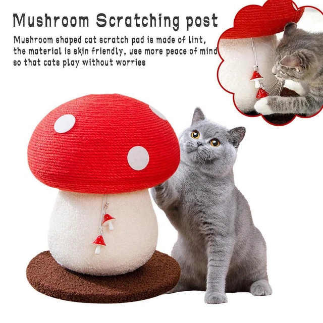 Cute cat Mushroom scratching post cat toys For pet relief A4E0