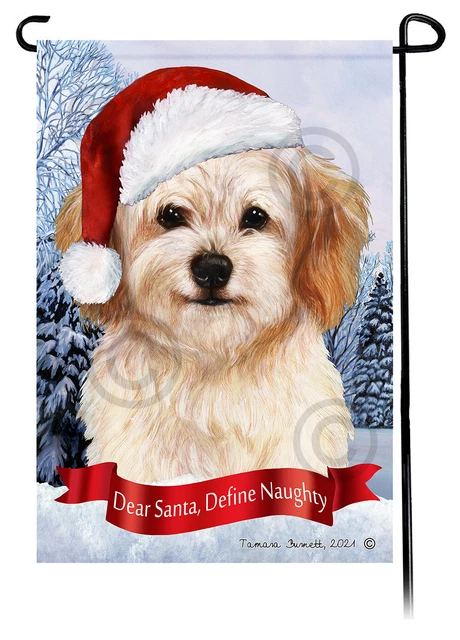 Dear Santa, Define Naughty Garden Flag - Cavachon 034