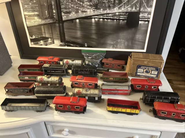 Marx Pre Post War  Vintage Train Lot New York Central Santa Fe Toy Transformer