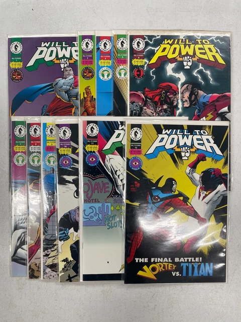 Alternative comic lot Will To Power 1, 3-12 near full series 1994 dark horse NM