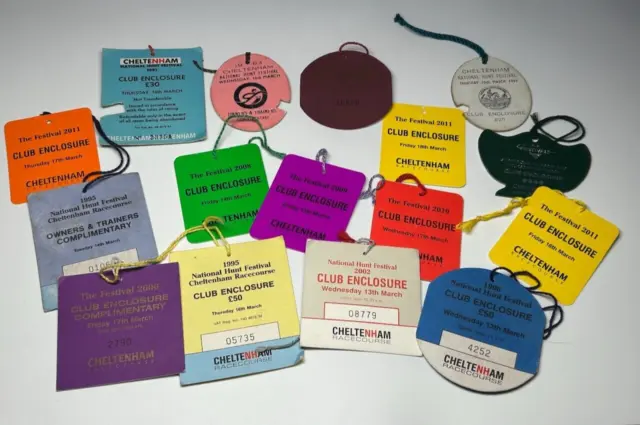 14 x Cheltenham Festival Card Badges 1983 - 2019 Club Enclosure Horse Racing
