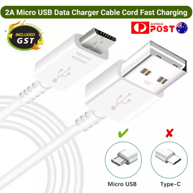 Micro USB Data Charger Cable Cord 2.4A Fast Charging for Samsung S7 Android