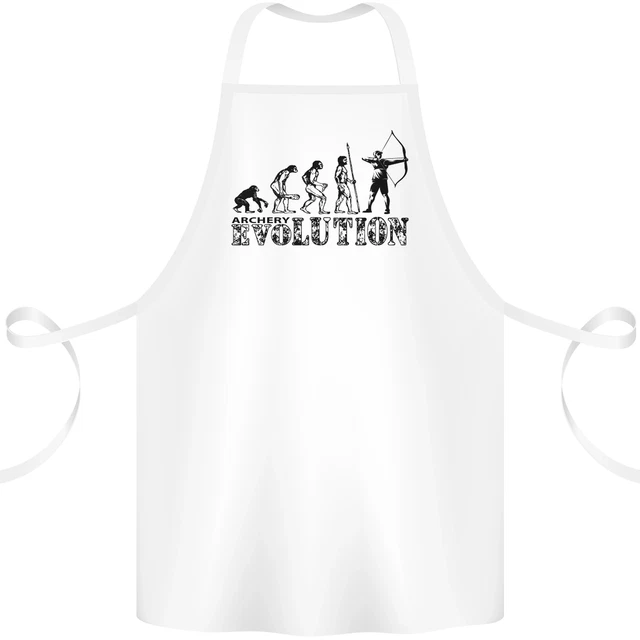 Evolution of an Archer Funny Archery Archer Cotton Apron 100% Organic