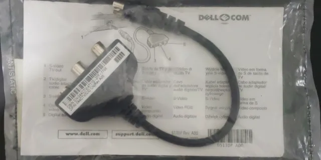 Dell DS/N CN-044CTV-47110-351-0124 S-VIDEO TO RCA Adapter Cable