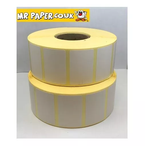 38mm x 25mm Direct Thermal Labels - 2,000 per Roll - 38mm Core - Zebra