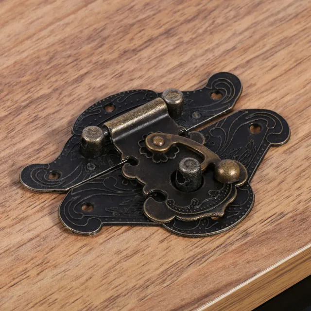 HD (XXS)Antique Retro Vintage Decorative Latch Hasp Pad Chest Lock Plate For Woo