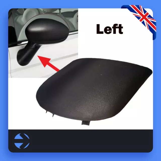 Left + Right for Fiat 500 Wing Mirror Arm Stem Cover Stem Cap Near/ Driver  Side 