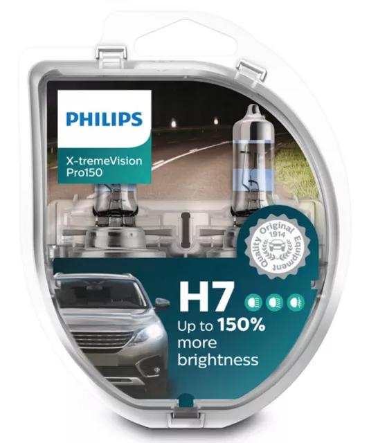 PHILIPS H7 Xtreme Vision Pro +150% Light Bulbs Headlamp 3600K Globes extreme ADR 3