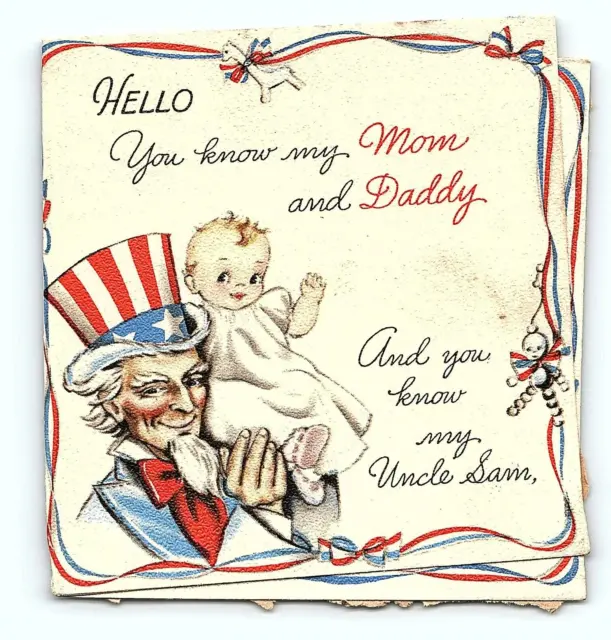 Birth Announcement Card You Know My Mom And Daddy 1942     e1-20