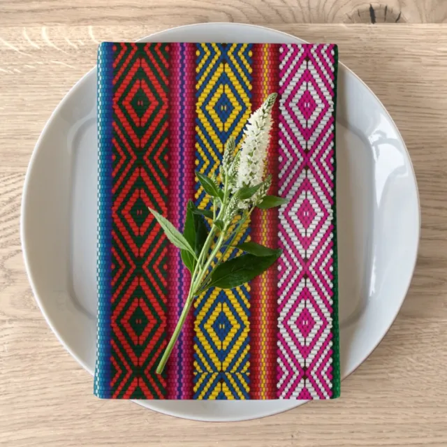 Suyay - Embrace Andean Napkins - Striped Dining Decor 4-pc Set