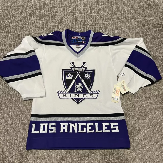 NHL, Shirts, La Kings Robitaille Jersey White Purple Starter Lg