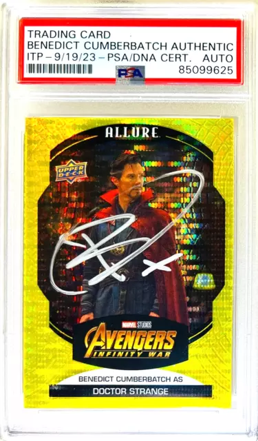 2022 Upper Deck Signed Benedict Cumberbatch Marvel Dr. Strange #77 PSA Auto Taxi