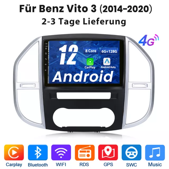 Android12.0 Autoradio Für Mercedes Benz Vito 3 GPS Navi 4G WIFI 6GB CarPlay DAB+